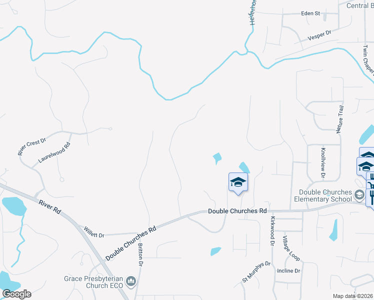 map of restaurants, bars, coffee shops, grocery stores, and more near 515 Double Churches Road in Columbus