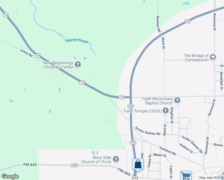 map of restaurants, bars, coffee shops, grocery stores, and more near 3200 Texas 154 in Marshall