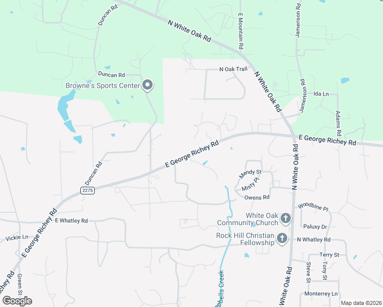 map of restaurants, bars, coffee shops, grocery stores, and more near 508 Farm to Market Road 2275 in White Oak