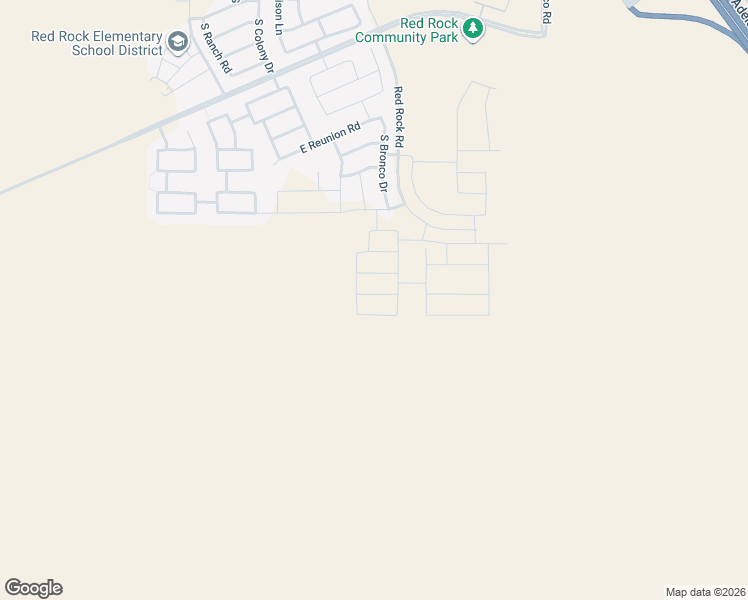 map of restaurants, bars, coffee shops, grocery stores, and more near 21715 East Steer in Red Rock