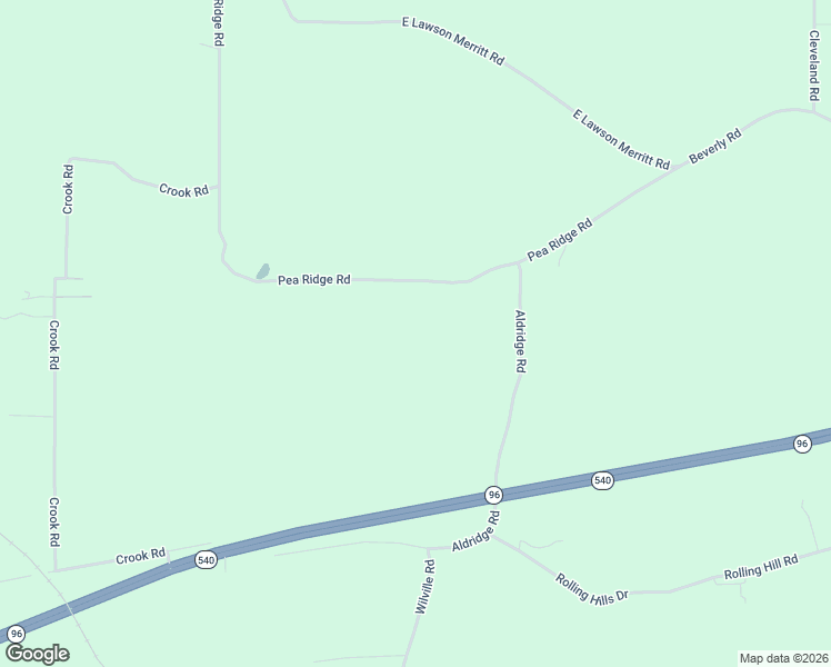 map of restaurants, bars, coffee shops, grocery stores, and more near Pea Ridge Road in Fort Valley