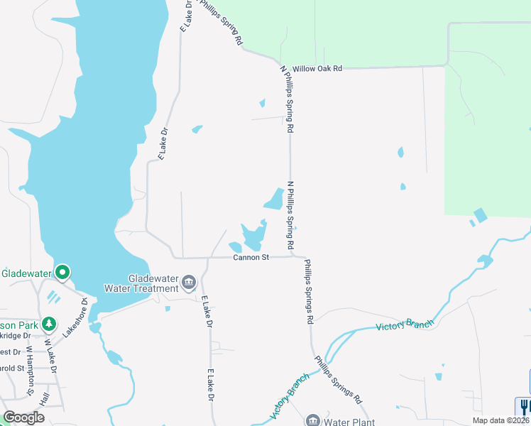 map of restaurants, bars, coffee shops, grocery stores, and more near 1899 Phillips Springs Road in Gladewater