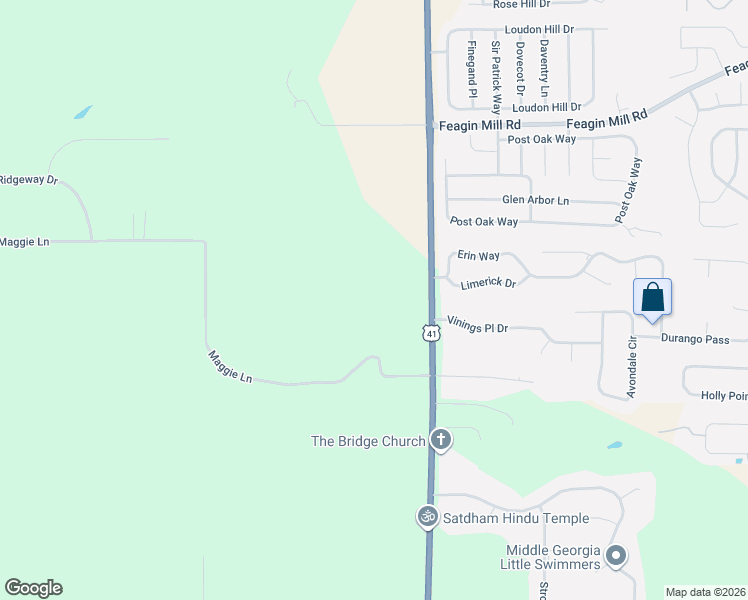 map of restaurants, bars, coffee shops, grocery stores, and more near 2831 U.S. 41 in Fort Valley