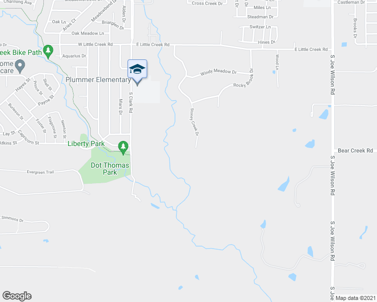 map of restaurants, bars, coffee shops, grocery stores, and more near 1350 Stoney Creek Drive in Cedar Hill