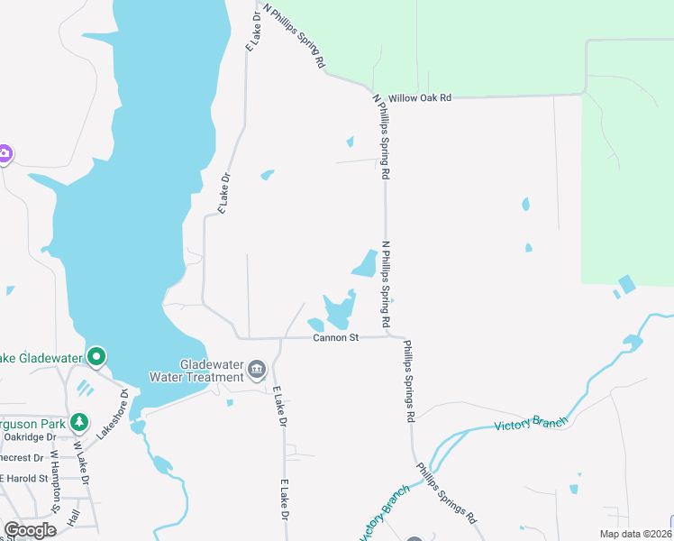 map of restaurants, bars, coffee shops, grocery stores, and more near 1899 Phillips Springs Road in Gladewater