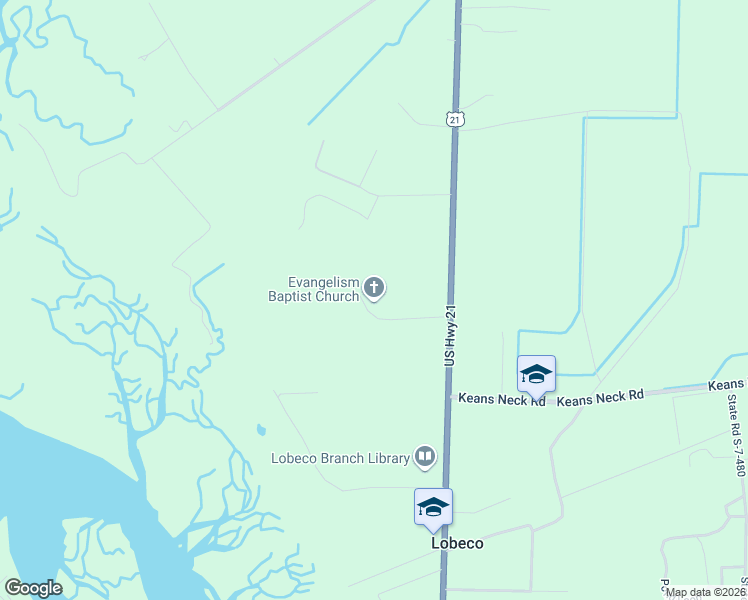 map of restaurants, bars, coffee shops, grocery stores, and more near 34 Old Dawson Acres in Seabrook