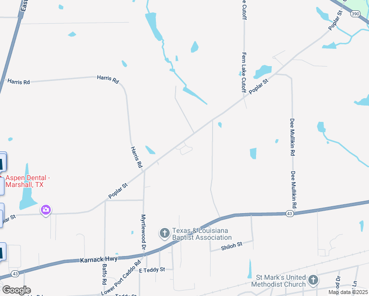 map of restaurants, bars, coffee shops, grocery stores, and more near 2801-2899 Poplar Street in Marshall