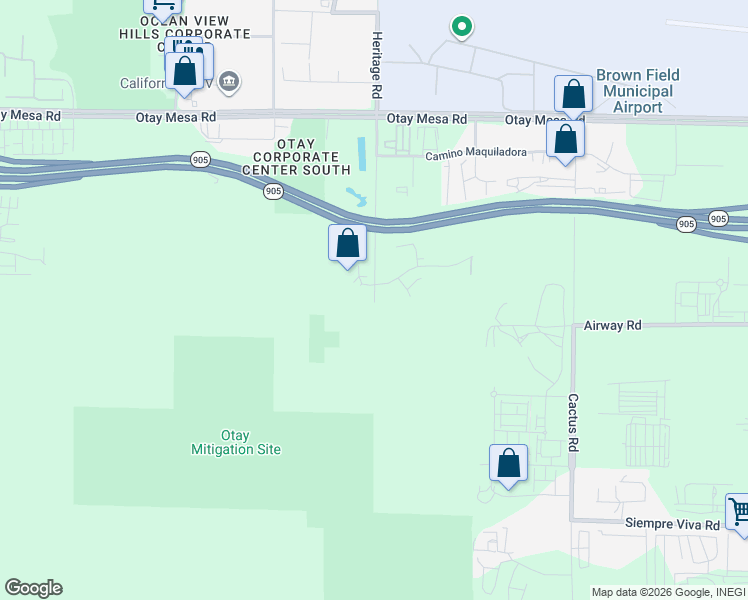 map of restaurants, bars, coffee shops, grocery stores, and more near 1956 Heritage Road in San Diego