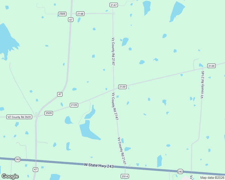 map of restaurants, bars, coffee shops, grocery stores, and more near 7007 Vz County Road 2120 in Wills Point