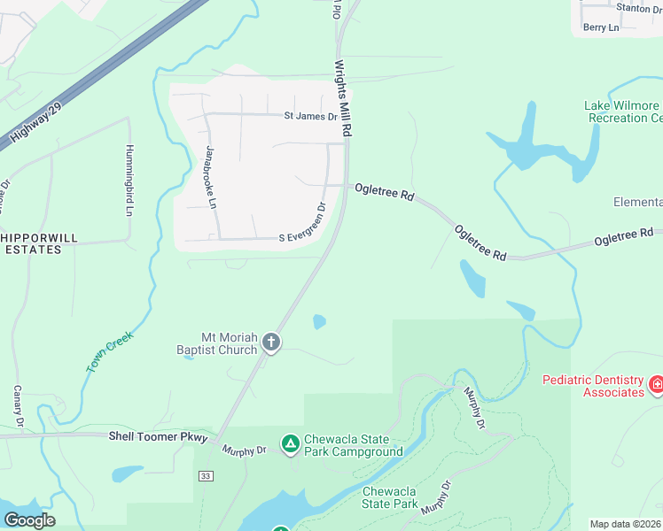 map of restaurants, bars, coffee shops, grocery stores, and more near 2129 Wrights Mill Road in Auburn