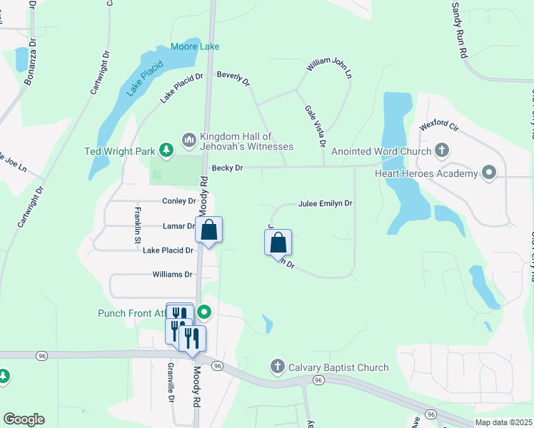 map of restaurants, bars, coffee shops, grocery stores, and more near 100 Samantha Drive in Bonaire