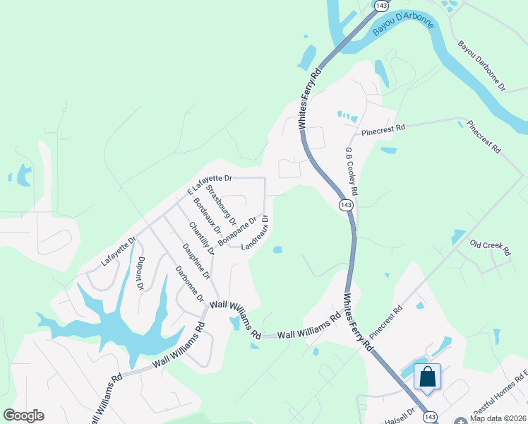 map of restaurants, bars, coffee shops, grocery stores, and more near 298 Bonaparte Drive in West Monroe