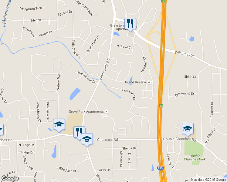 map of restaurants, bars, coffee shops, grocery stores, and more near 8079 Creekland Dr in Columbus