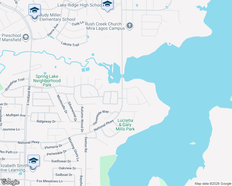 map of restaurants, bars, coffee shops, grocery stores, and more near 100 Lorient Drive in Mansfield