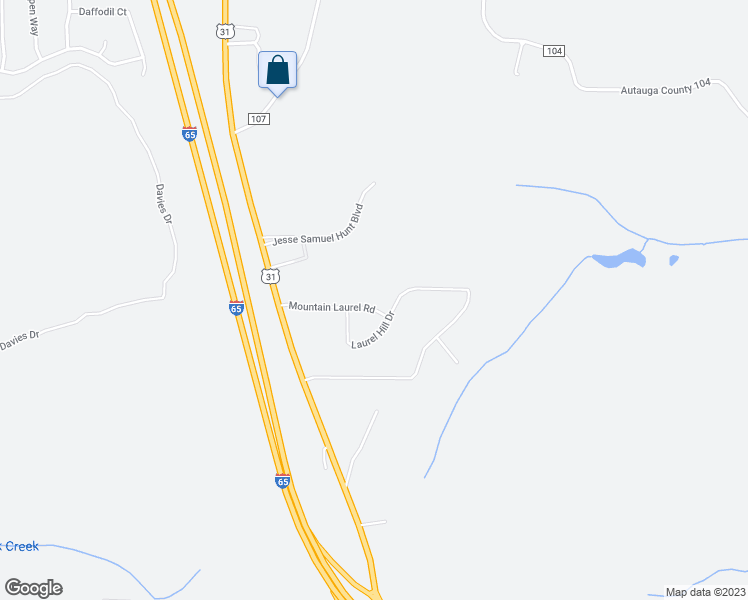 map of restaurants, bars, coffee shops, grocery stores, and more near 179 Mountain Laurel Road in Prattville