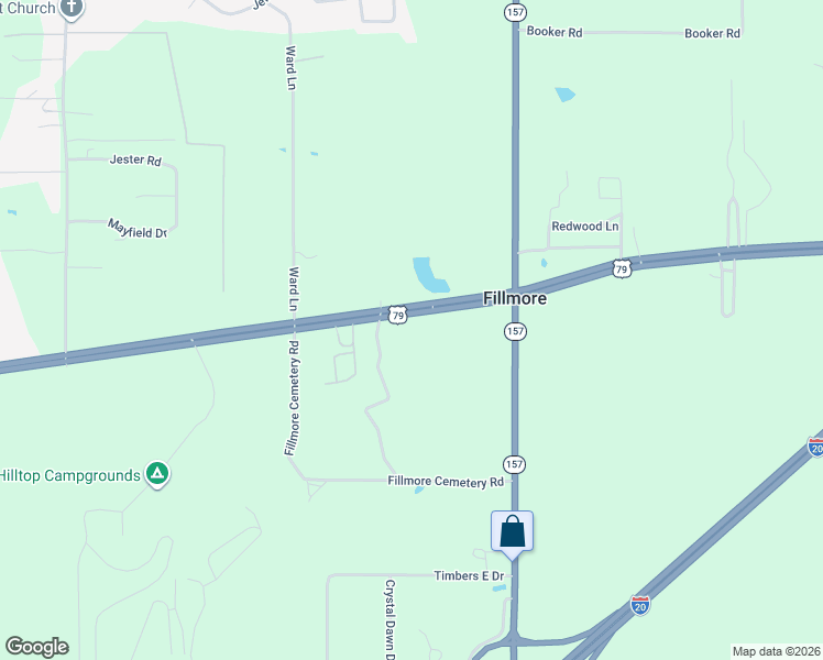 map of restaurants, bars, coffee shops, grocery stores, and more near 46 Peaceful Pines Drive in Haughton