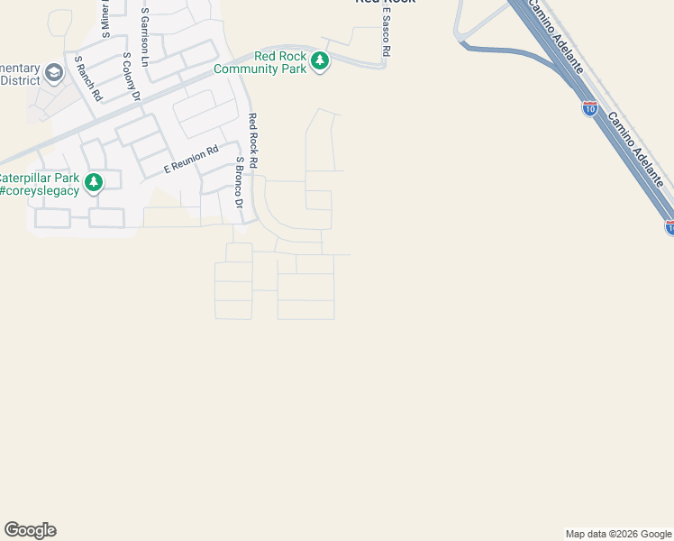 map of restaurants, bars, coffee shops, grocery stores, and more near 34931 South Jay Hawk Way in Red Rock