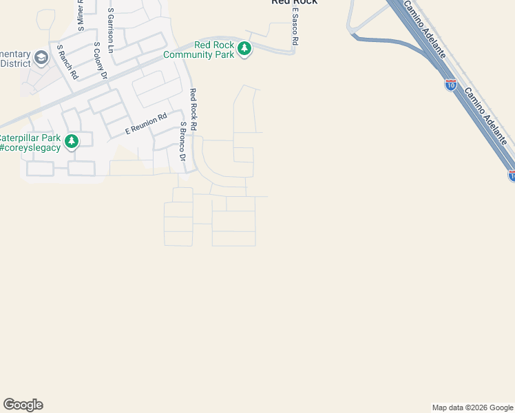 map of restaurants, bars, coffee shops, grocery stores, and more near 34915 South Jay Hawk Way in Red Rock