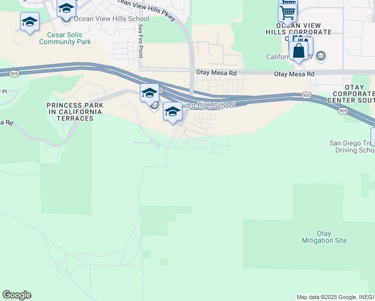 map of restaurants, bars, coffee shops, grocery stores, and more near 5449 San Roberto in San Diego
