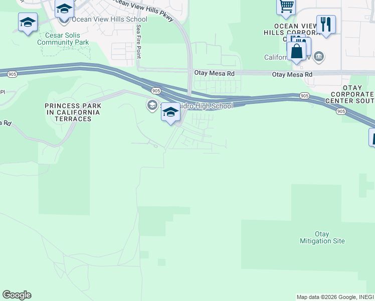 map of restaurants, bars, coffee shops, grocery stores, and more near 5435 San Roberto in San Diego