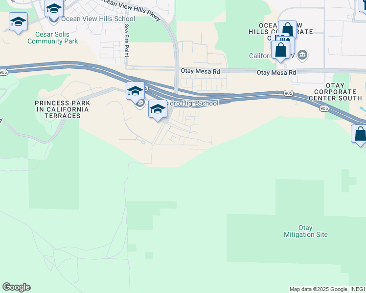 map of restaurants, bars, coffee shops, grocery stores, and more near 5477 San Roberto in San Diego