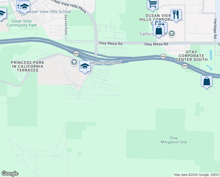 map of restaurants, bars, coffee shops, grocery stores, and more near 1745 San Jovani in San Diego