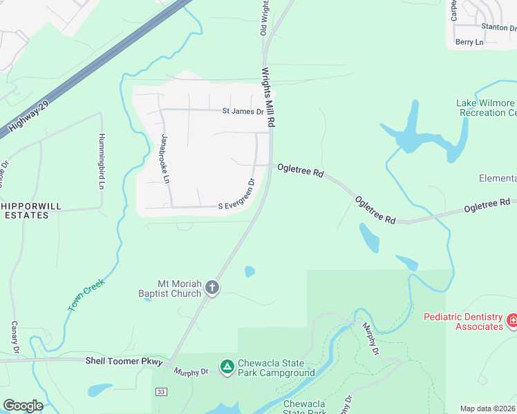 map of restaurants, bars, coffee shops, grocery stores, and more near 2129 Wrights Mill Road in Auburn