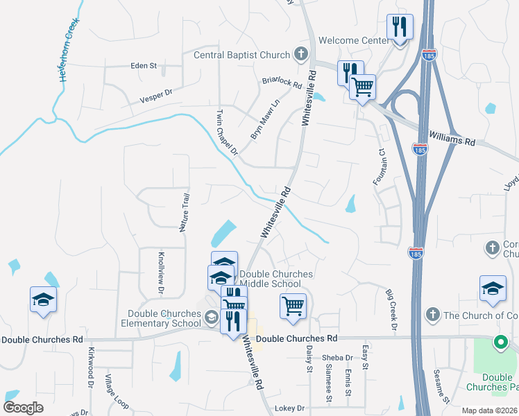 map of restaurants, bars, coffee shops, grocery stores, and more near 1420 Stanley Drive in Columbus