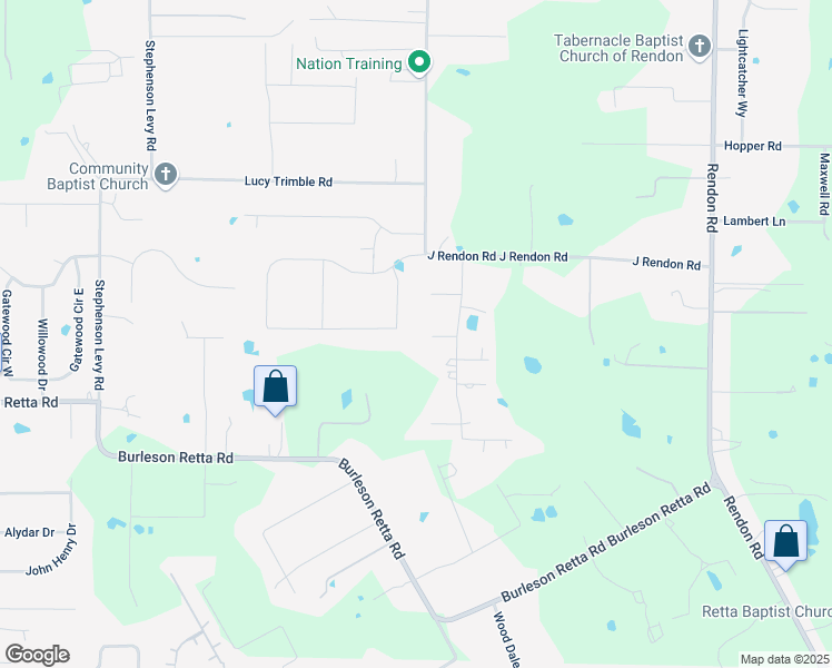 map of restaurants, bars, coffee shops, grocery stores, and more near 3908 Joalene Court in Burleson