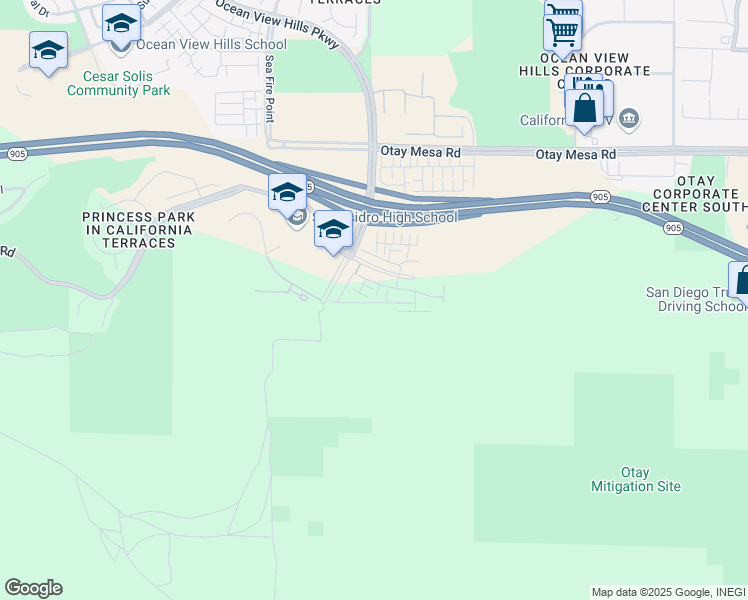 map of restaurants, bars, coffee shops, grocery stores, and more near 5460 San Roberto in San Diego
