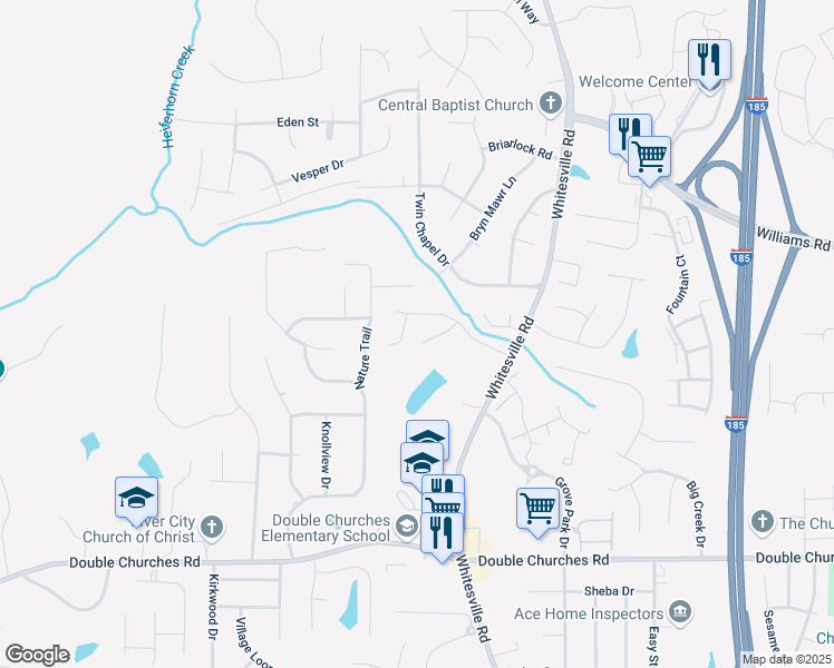 map of restaurants, bars, coffee shops, grocery stores, and more near 136 Maplebrook Ct in Columbus