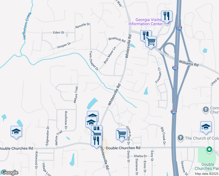 map of restaurants, bars, coffee shops, grocery stores, and more near 1420 Stanley Drive in Columbus