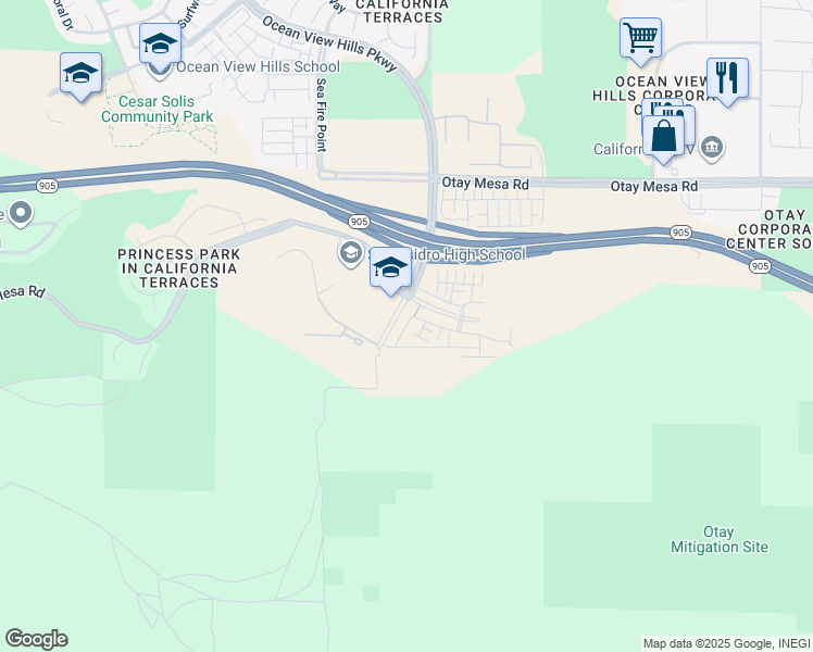 map of restaurants, bars, coffee shops, grocery stores, and more near 1719 San Eugenio in San Diego