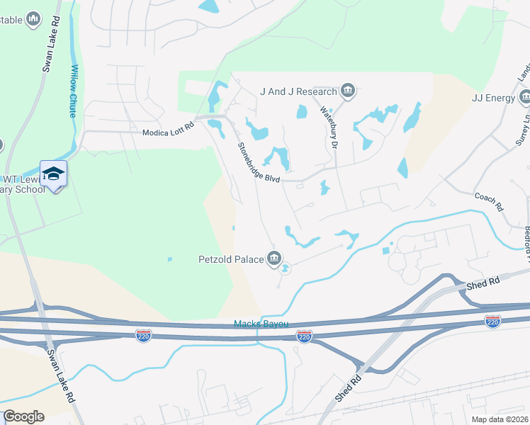 map of restaurants, bars, coffee shops, grocery stores, and more near 325 Autumn Ridge Drive in Bossier City