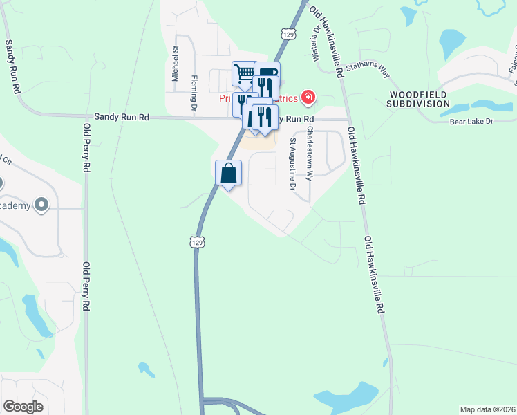 map of restaurants, bars, coffee shops, grocery stores, and more near 214 Edgarton Way in Bonaire