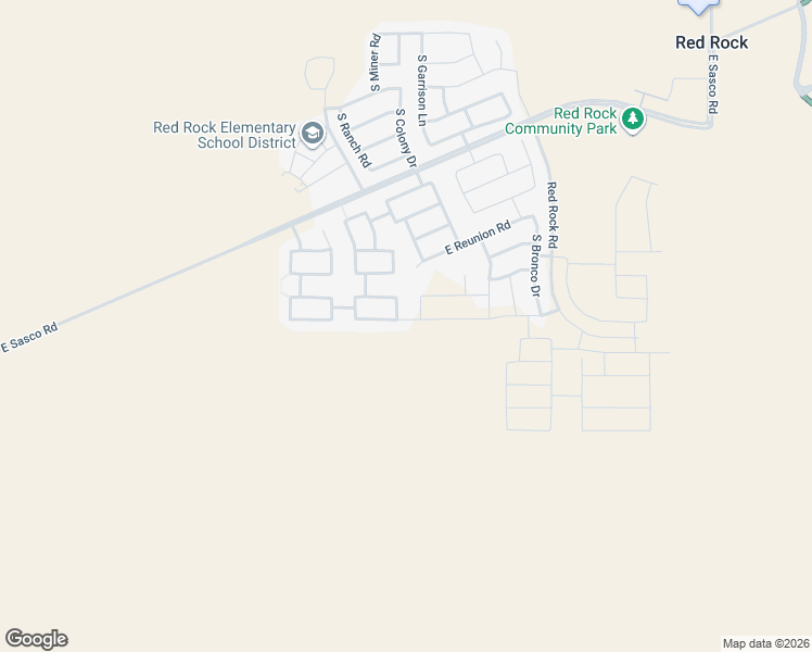 map of restaurants, bars, coffee shops, grocery stores, and more near 21279 East Treasure Road in Red Rock