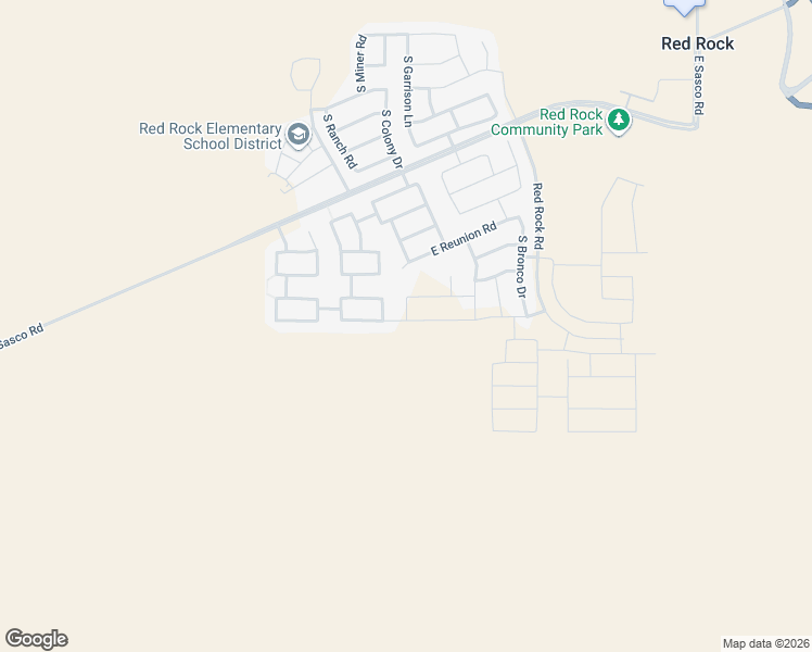map of restaurants, bars, coffee shops, grocery stores, and more near 21279 East Treasure Road in Red Rock