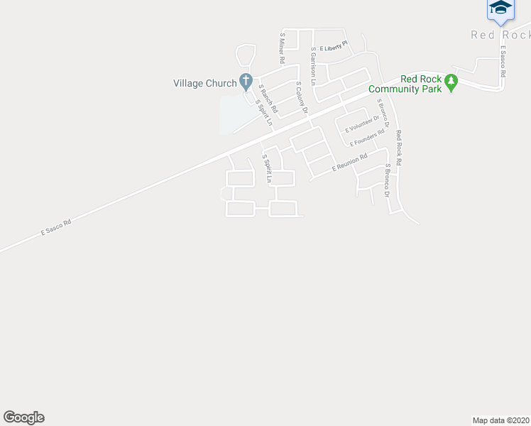 map of restaurants, bars, coffee shops, grocery stores, and more near 34708 South Spirit Lane in Red Rock