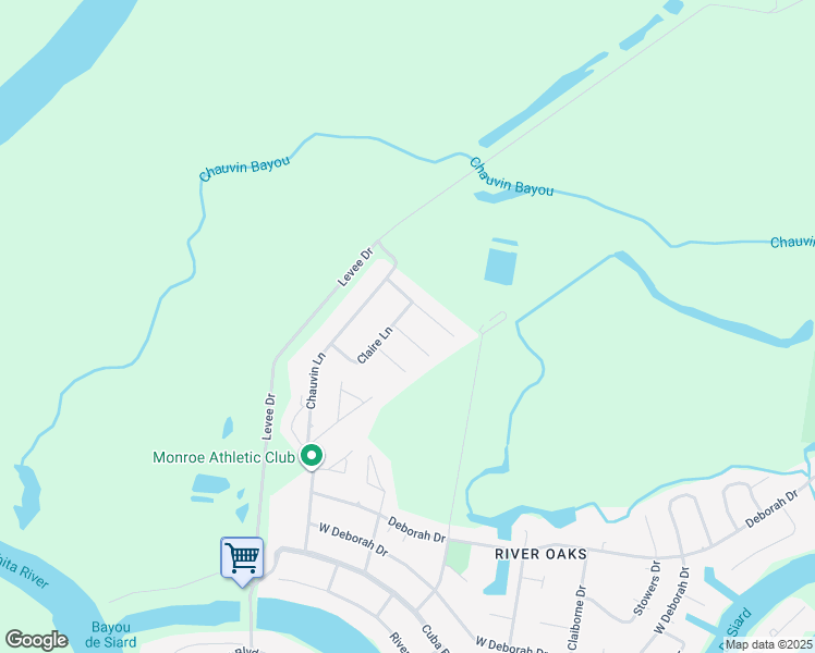 map of restaurants, bars, coffee shops, grocery stores, and more near 4206 Nory Lane in Monroe