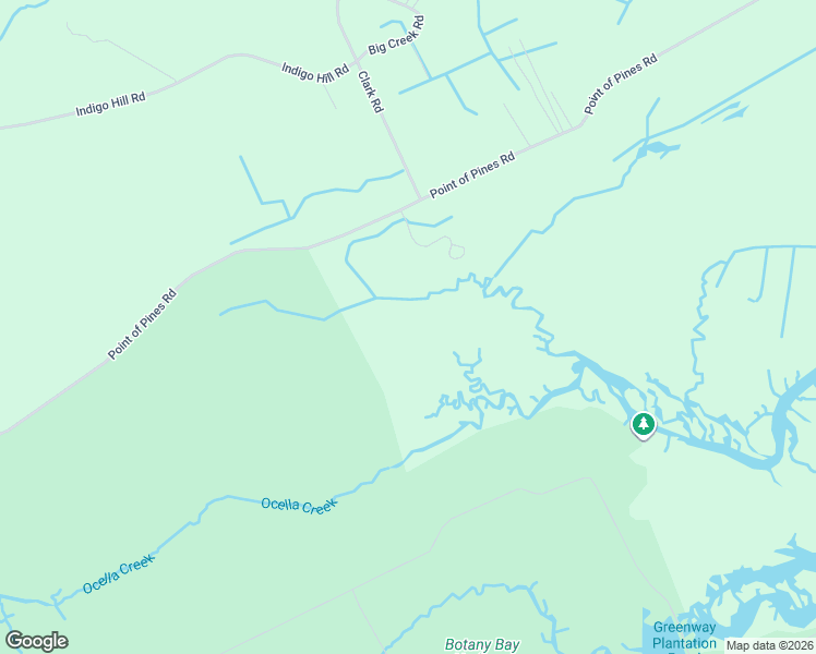 map of restaurants, bars, coffee shops, grocery stores, and more near 7739 Point of Pines Road in Edisto Island