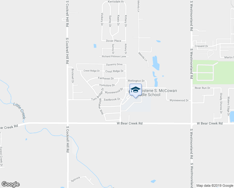 map of restaurants, bars, coffee shops, grocery stores, and more near 1104 Wynnewood Drive in Red Oak