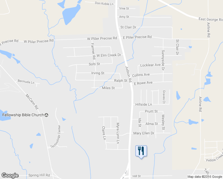 map of restaurants, bars, coffee shops, grocery stores, and more near 210 Miles Street in Longview