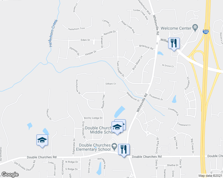 map of restaurants, bars, coffee shops, grocery stores, and more near 1335 Maplebrook Drive in Columbus