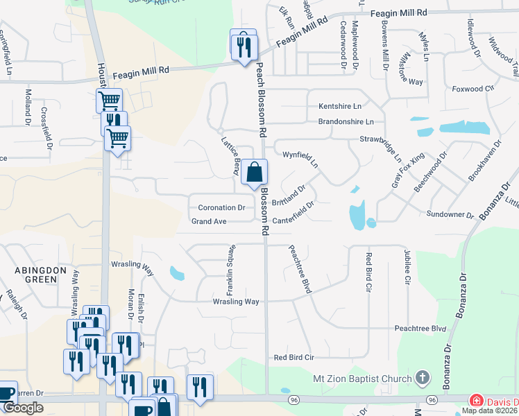 map of restaurants, bars, coffee shops, grocery stores, and more near 304 Brittland Drive in Bonaire