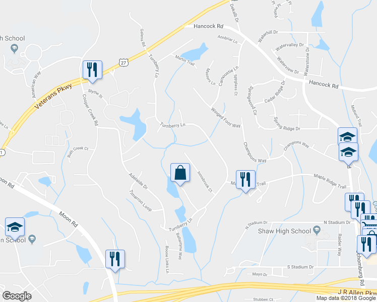 map of restaurants, bars, coffee shops, grocery stores, and more near 8072 Innisbrook Court in Columbus