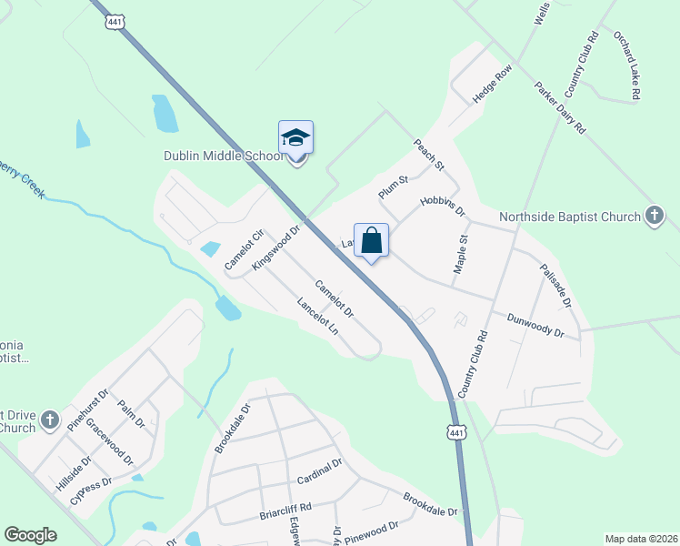 map of restaurants, bars, coffee shops, grocery stores, and more near 1344 North Jefferson Street in Dublin