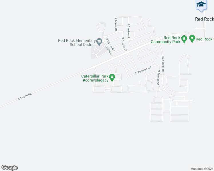 map of restaurants, bars, coffee shops, grocery stores, and more near 34641 S Discovery Ln in Pinal