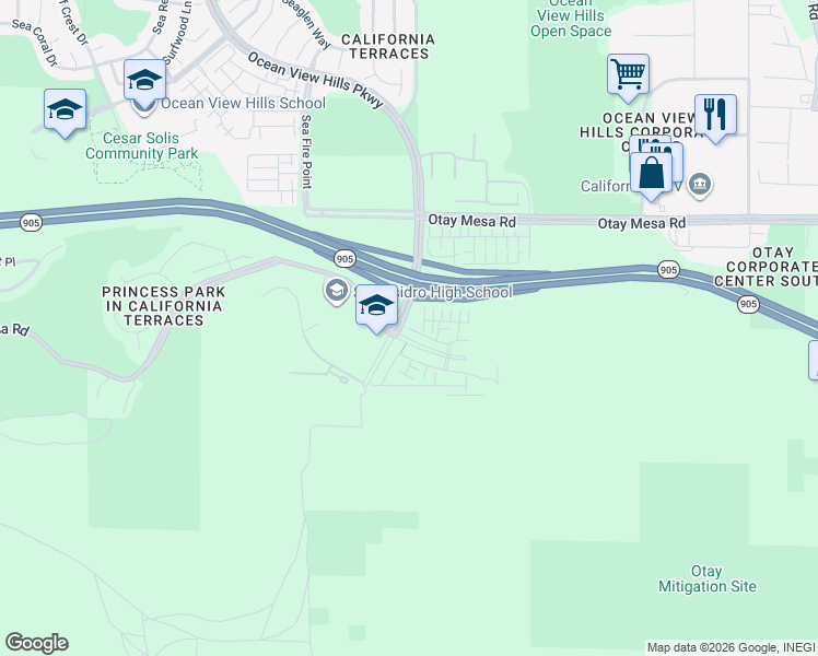 map of restaurants, bars, coffee shops, grocery stores, and more near in San Diego