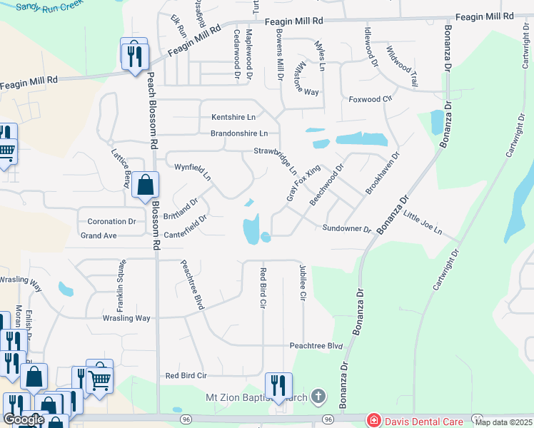 map of restaurants, bars, coffee shops, grocery stores, and more near 410 Gray Fox Crossing in Bonaire