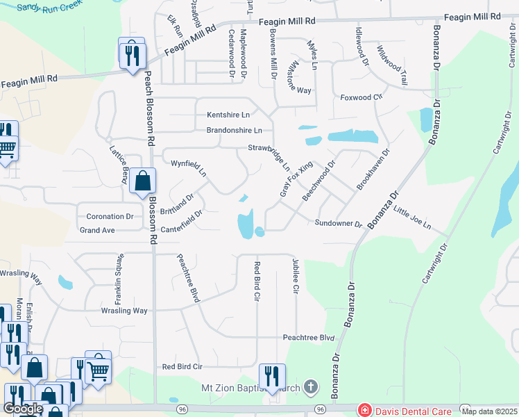 map of restaurants, bars, coffee shops, grocery stores, and more near 410 Gray Fox Crossing in Bonaire